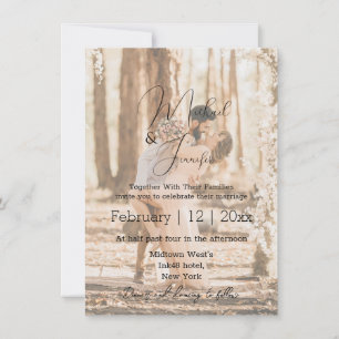 Invitación Superposición de escritura elegante moderna para f