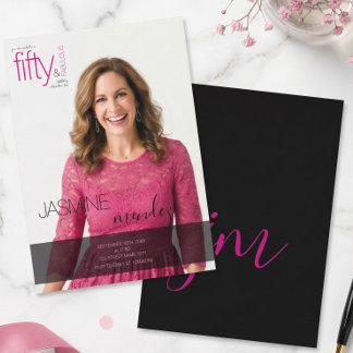 Invitación Superposición de foto de cumpleaños con monograma