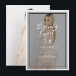 Invitación Superposición de tinte de foto oscura 3 Moderno Mi<br><div class="desc">Personaliza de la manera que desees.
Se puede agregar una foto al frente y atrás.</div>