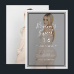 Invitación Superposición de tinte de foto oscura 3 Moderno Mi<br><div class="desc">Personaliza de la manera que desees.
Se puede agregar una foto al frente y atrás.</div>