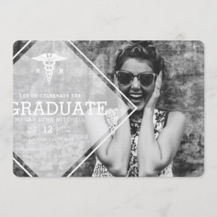 Invitación Superposición moderna   Foto de RN Graduation Part