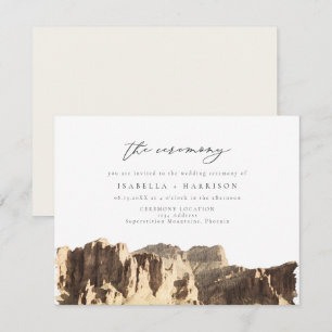 Invitación SUPERSTITUCIÓN Boda del Desierto de la MONTAÑA Cer