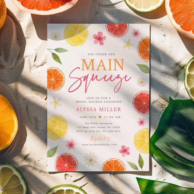 Invitación Supresión principal de la ducha de la novia floral (Subido por el creador)
