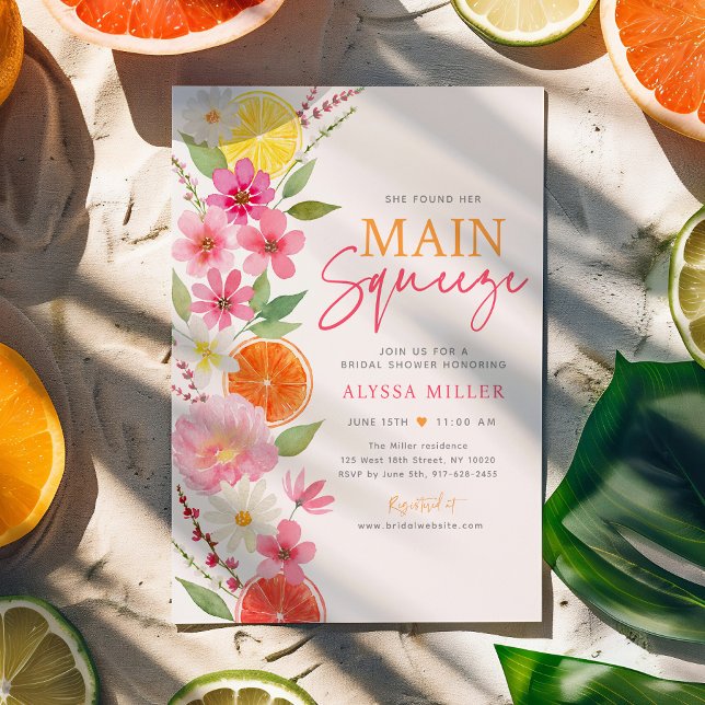 Invitación Supresión principal de la ducha de la novia floral (Subido por el creador)