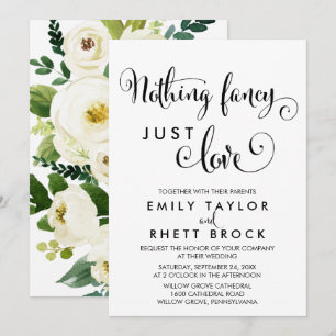 Invitación Sur   Respaldo floral Nada Fancy Just Love