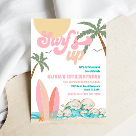 Invitación Surf Birthday Beach Party Invitation