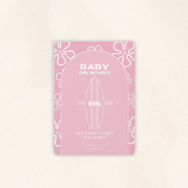 Invitación Surf Board Baby Shower - Custom Gender Neutral