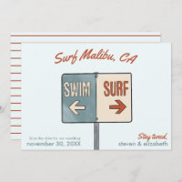 Surf Save The Date, Malibu, California