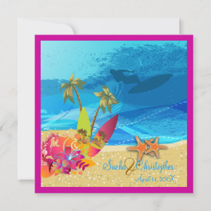 Invitación Surfers retro de PixDezines, eventos de destino