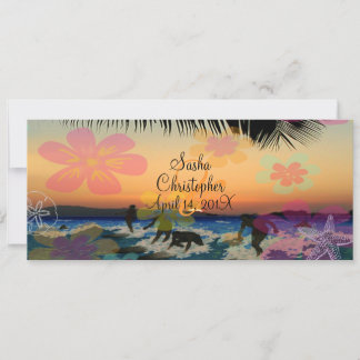 Invitación Surfistas al atardecer/todas las ocasiones Invitac