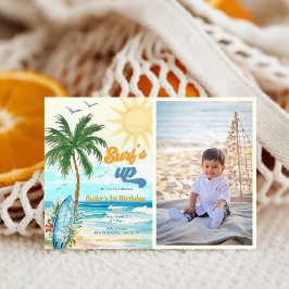 Invitación Surfs Up Beach 1er cumpleaños foto