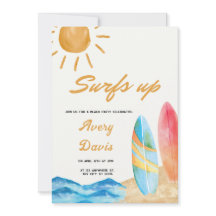 Surfs up Beach boy Birthday Party