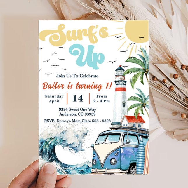 Invitación Surfs Up Sun Shine Beach Birday (Subido por el creador)