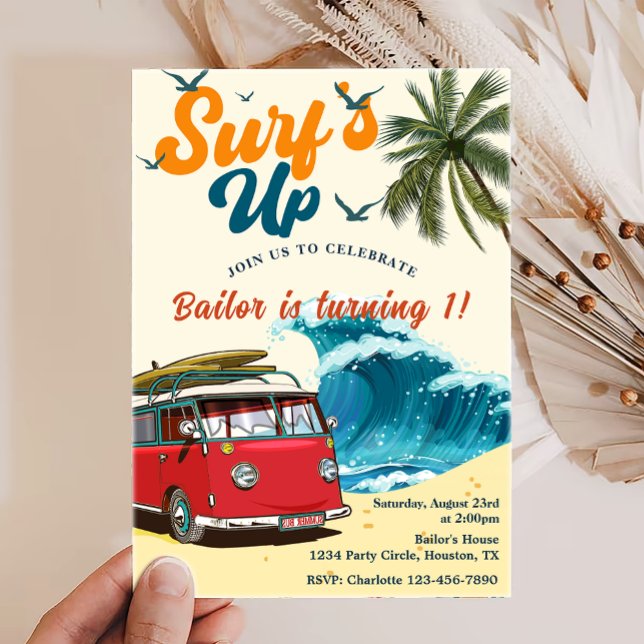 Invitación Surfs Up Sun Shine Beach Birday (Subido por el creador)