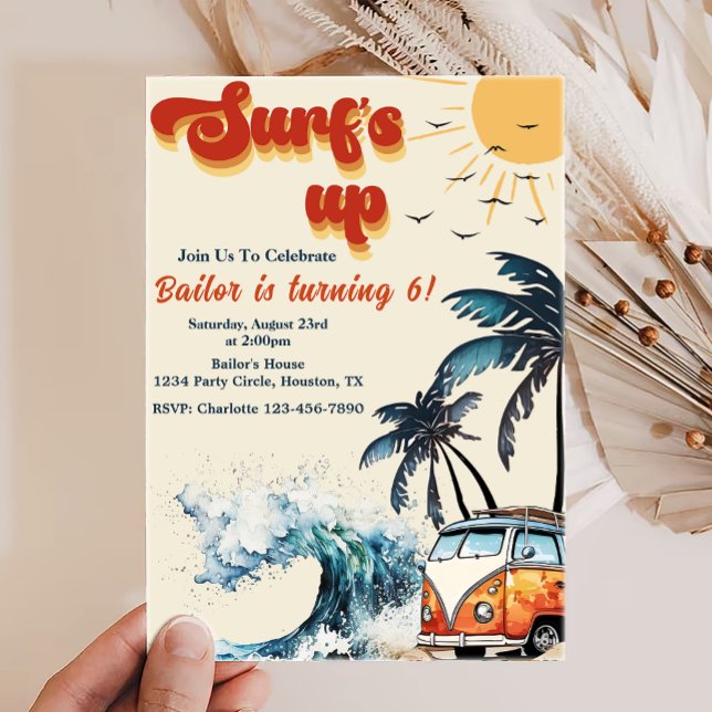Invitación Surfs Up Sunshine Beach Birday (Subido por el creador)