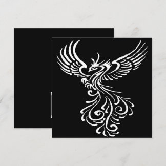 Invitación Surgiendo Del Ilustracion Blanco Fénix De Las Ceni