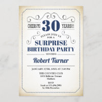 Surprise 30th Birthday - Blanco Azul de la Marina