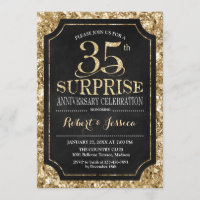 Surprise 35th Aniversario Boda - Oro Negro