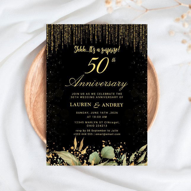 Invitación Surprise 50th Wedding Anniversary (Subido por el creador)