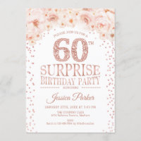 Surprise 60th Cumpleaños Party - White Rose Gold