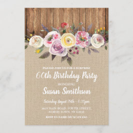 Invitación SURPRISE 60th y cualquier persona de edad invitada