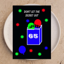 Surprise 65th Birthday Party Invitation SECRET