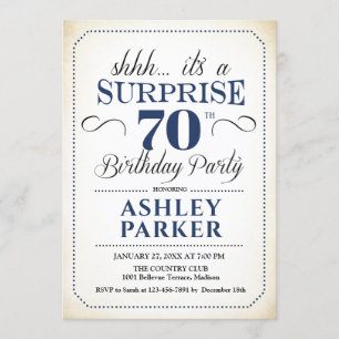 Invitación Surprise 70th Birthday Party