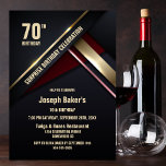Invitación Surprise 70th Gold Type Birthday Party<br><div class="desc">Organice su sorprendente celebración de cumpleaños número 70 con estilo con este sofisticado gris profundo con invitación de fiesta de cumpleaños tipo oro. Su información se ajusta fácilmente para incluir sus detalles con la plantilla de personalización. El diseño general es perfecto para aquellos que prefieran una estética más refinada.</div>