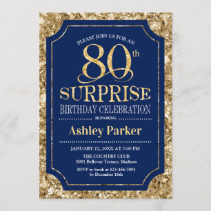 Invitación Surprise 80th Birthday Party