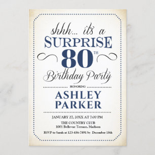 Invitación Surprise 80th Birthday Party