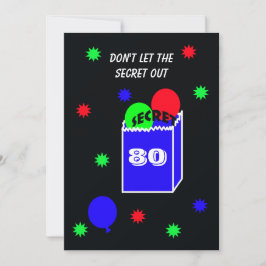 Invitación Surprise 80th Birthday Party Invitation SECRET