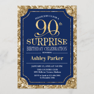 Invitación Surprise 90th Birthday Party