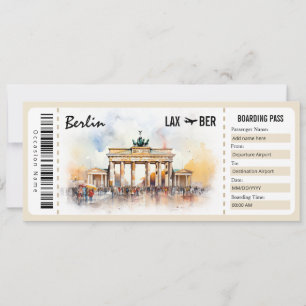 Invitación Surprise Berlin Boarding Pass Certificado De Regal