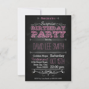 Invitación Surprise Birthday Party