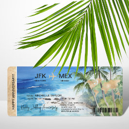 Invitación Surprise Box Pass Ticket Palm Caribe