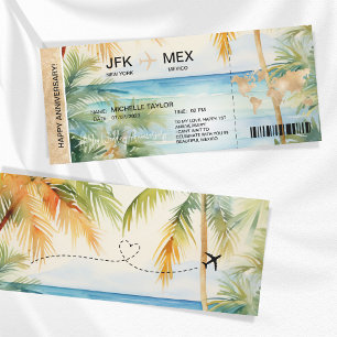 Invitación Surprise Box Pass Ticket Palm Caribe