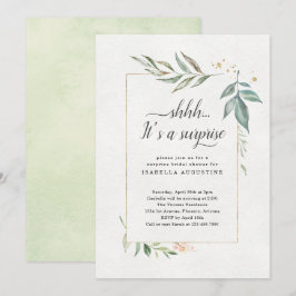 Invitación Surprise Bridal Shower Watercolor Floral
