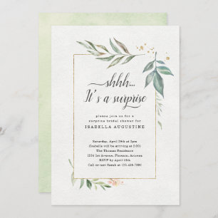 Invitación Surprise Bridal Shower Watercolor Floral