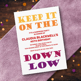 Invitación Surprise Colorful Cita Cumpleaños