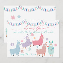Invitación Surprise Dancing Llamas Drive a través de Baby Sho