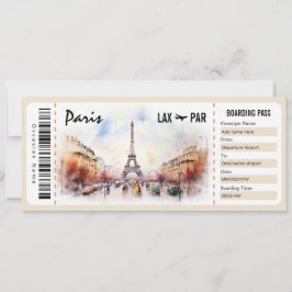 Invitación Surprise Paris Certificado De Regalo De Pases De E