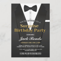 Surprise Tuxedo Black Tie Event Birday Agent