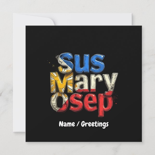 Invitación Sus Mary Osep Personalizable del Orgullo Filipino (Anverso)