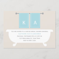 Sus toallas y sus parejas casan ducha