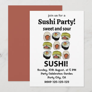 Invitación Sushi Dulce y Agrio Sushi 