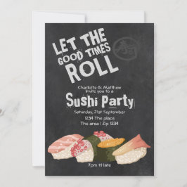 Invitación Sushi Fiesta deja que los buenos tiempos convierta