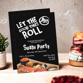 Invitación Sushi Fiesta deja que los buenos tiempos convierta