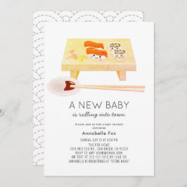Invitación Sushi Kawaii Baby Shower