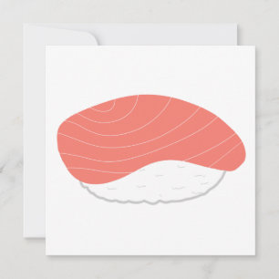 Invitación Sushi Nigiri de Salmón Fresco Amante de la Comida