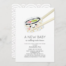 Sushi Roll Kawaii Virtual Baby Shower